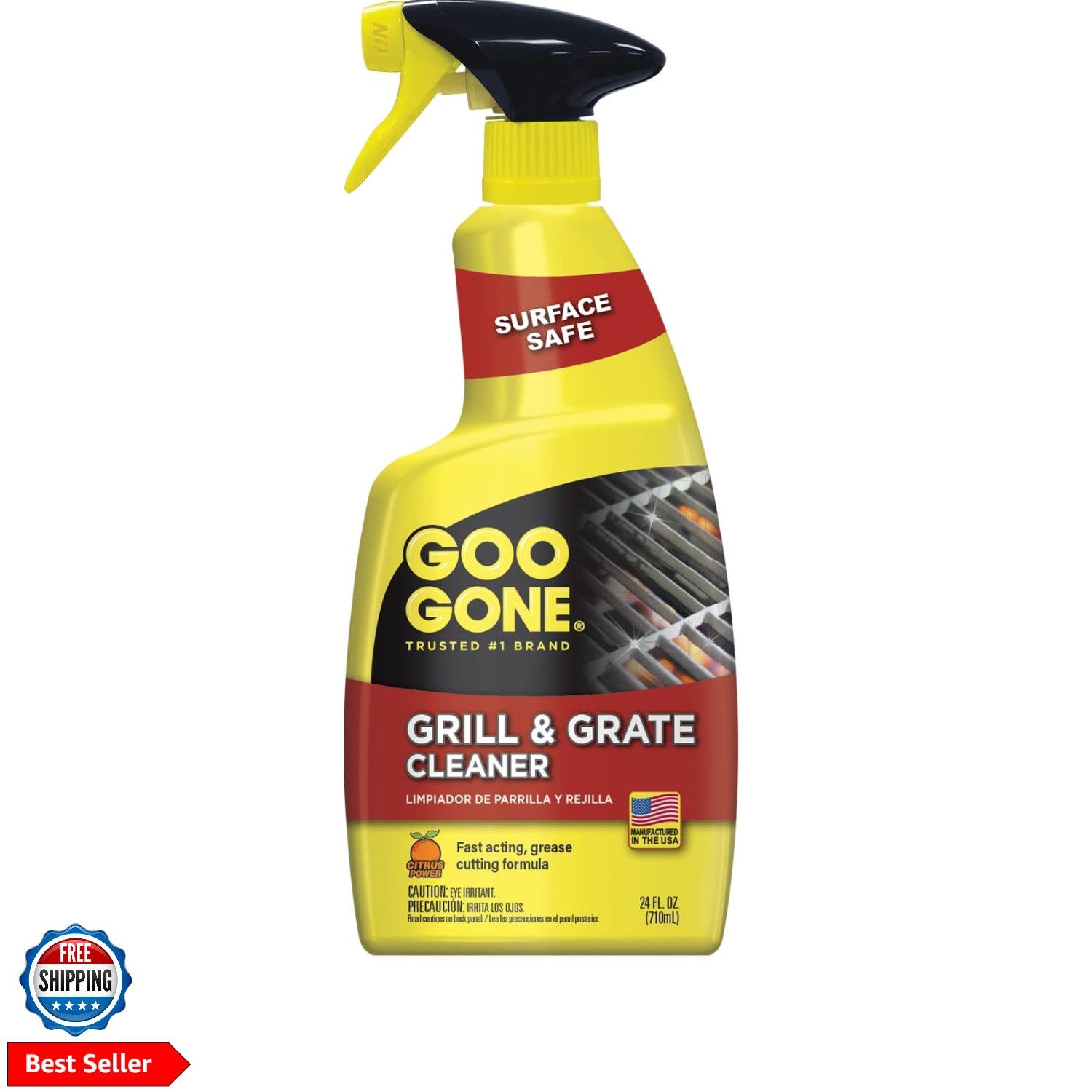 Grill and Grate Cleaner – 24 Ounce – Cleans Cooking Grates and Racks