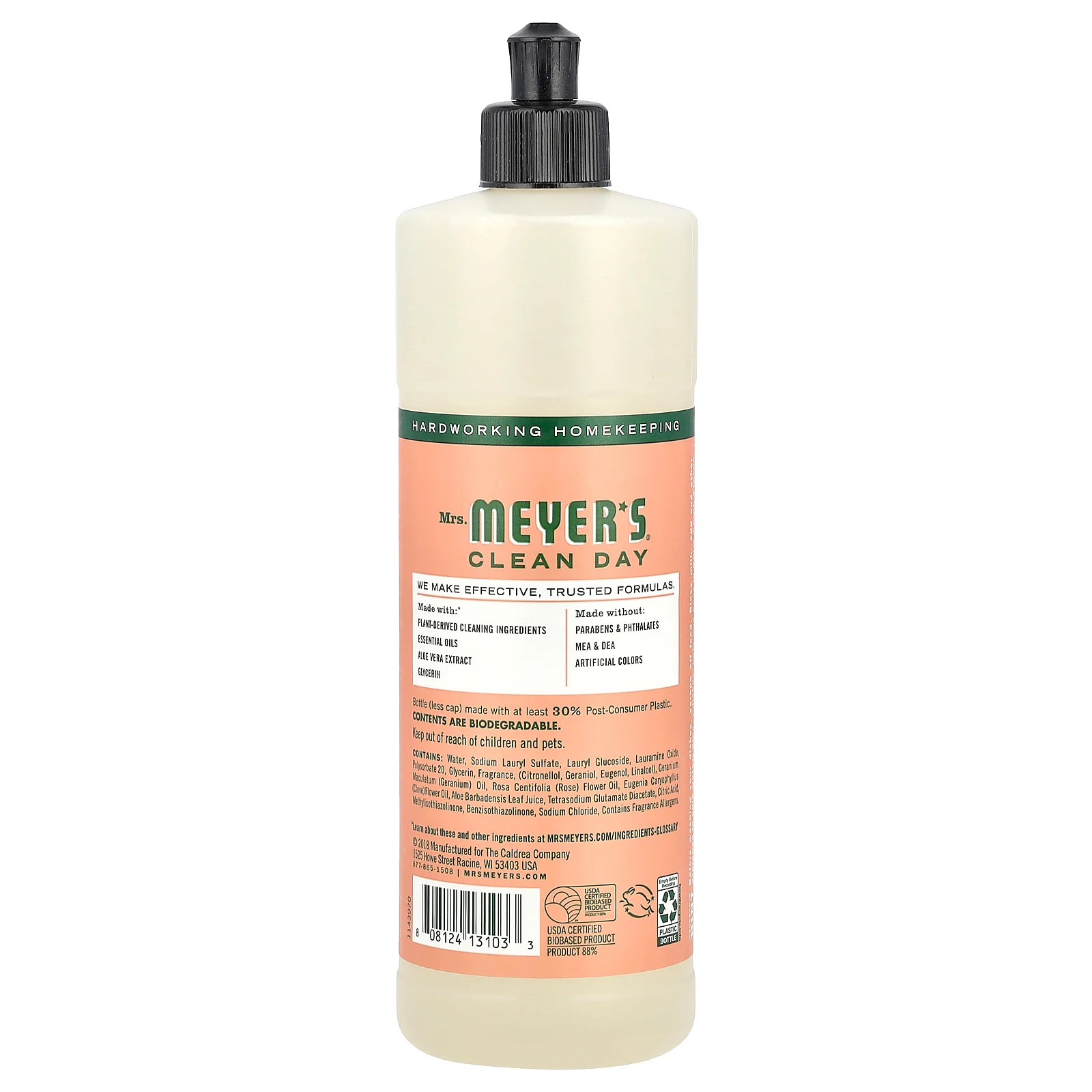 Dish Soap, Geranium, 16 fl oz (473 ml)
