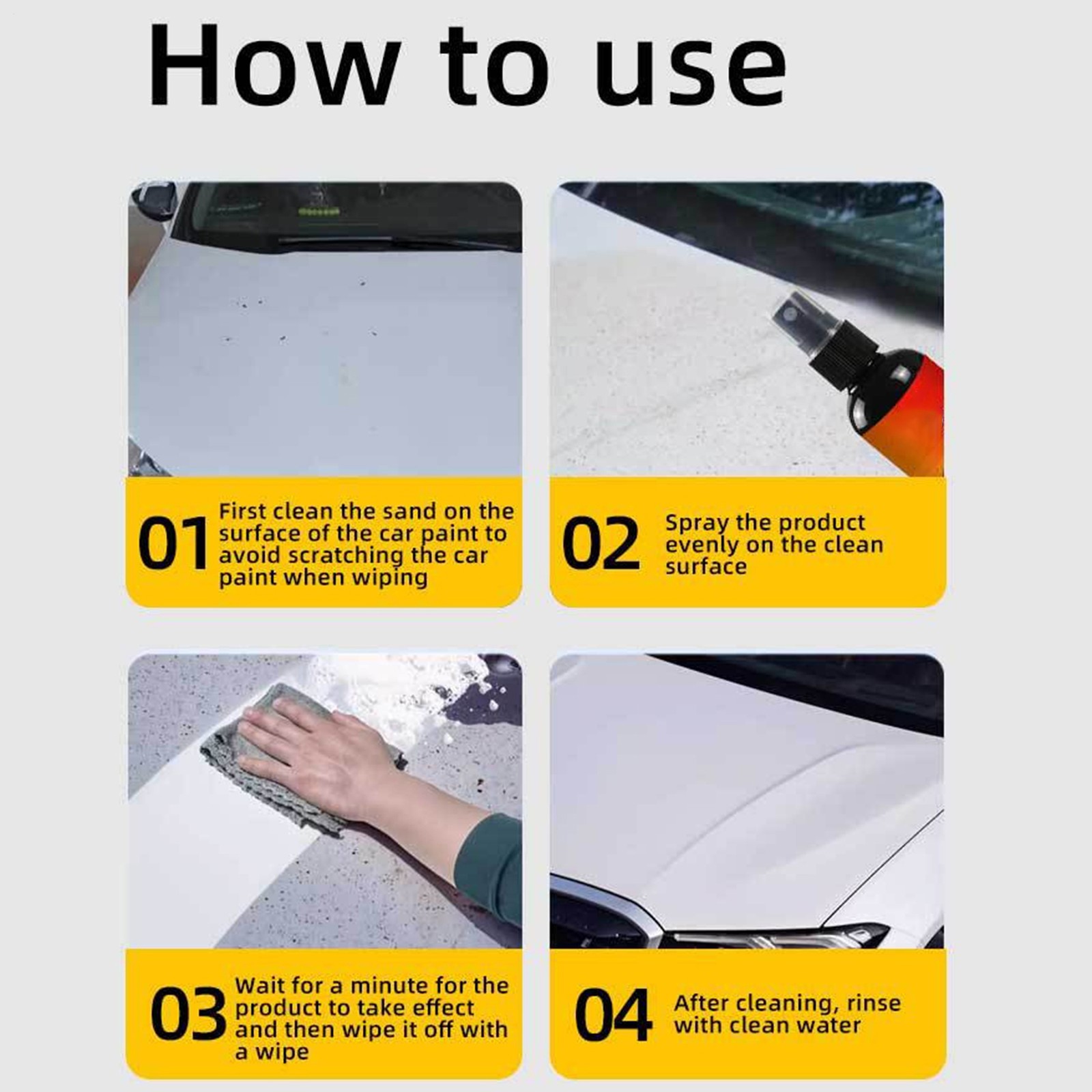 Bird Poop Remover Car Adhesive Remover Tree Sap Remover Cleaning Spray 100ml
