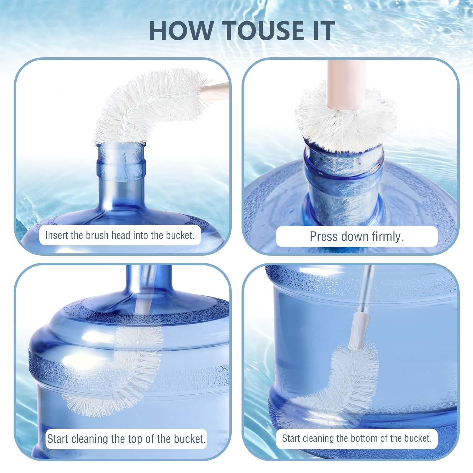 2Pack 28 Long Bottle Brush 3 5 Gallon Bottle Cleaner Brush Nylon Bristles and S