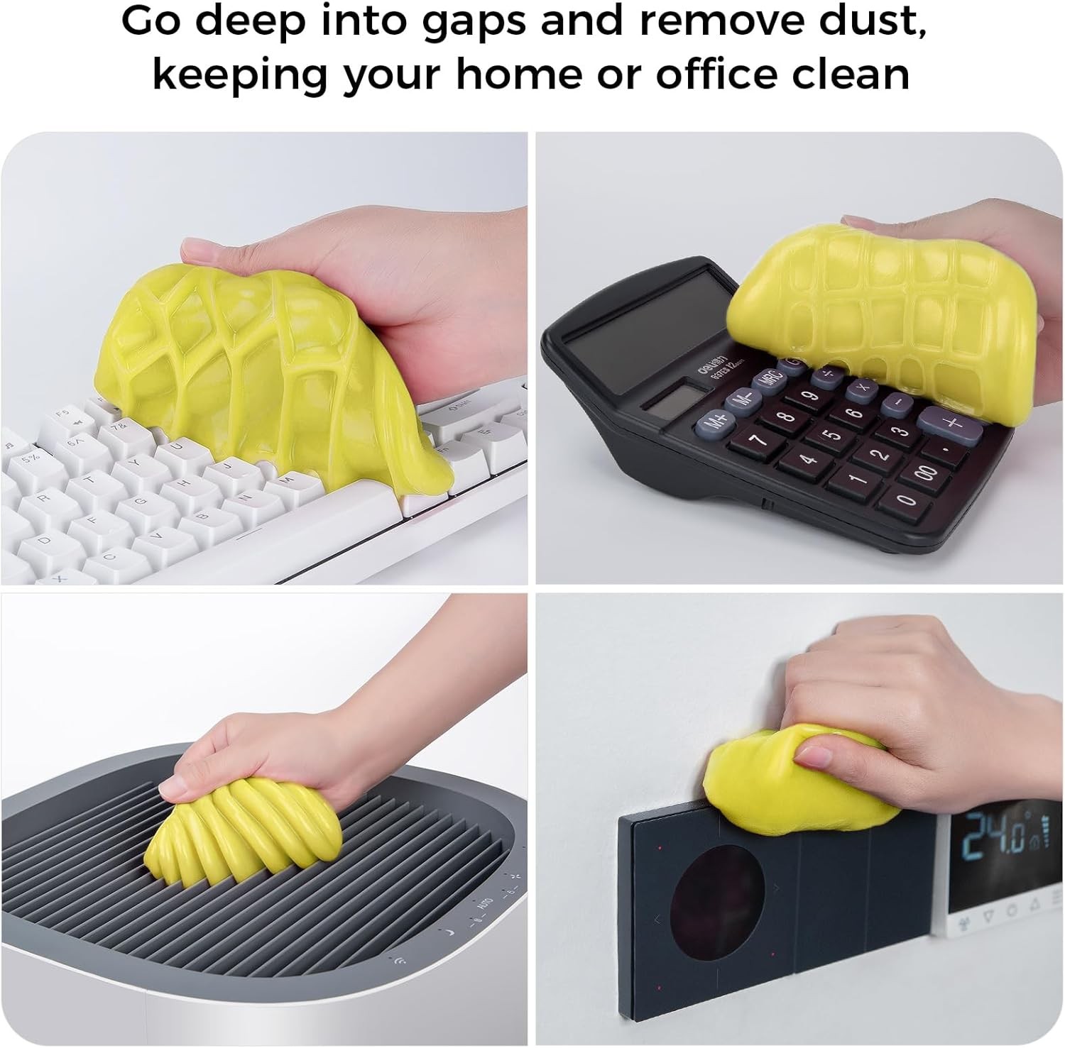 2Pack Keyboard Cleaning Gel Set Universal Dust Cleaner fo Color: Yellow 2 Pack
