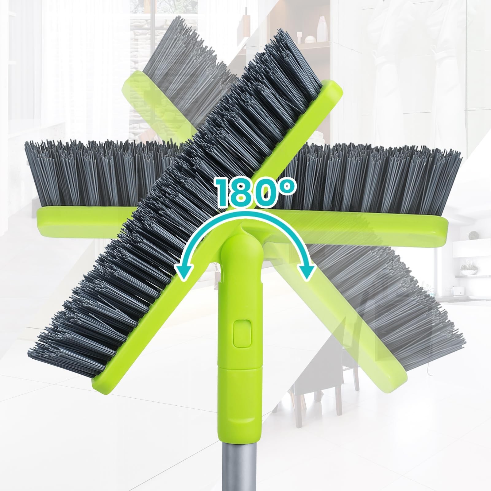 Long Handle Grout Cleaner Brush – Heavy Duty Floor Scrub for Shower & Tile Clean