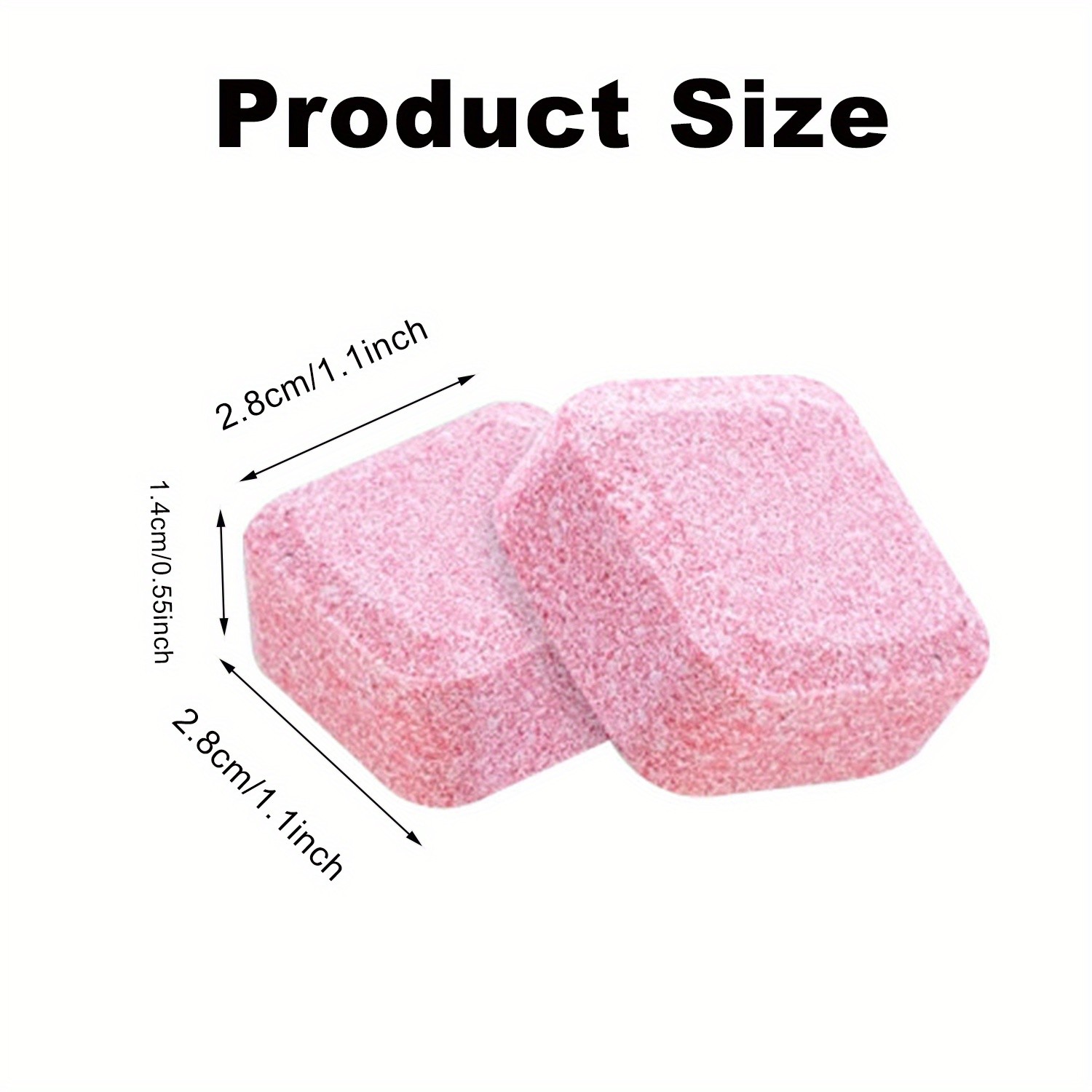 Hands-Free Compact Cost-Effective Bowl-Safe Toilet Cleaning Effervescent Tablets