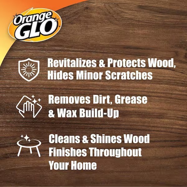 4 Pack Orange GLO 16oz. Wood Furniture 2-in-1 Clean Polish Spray Restores Luster
