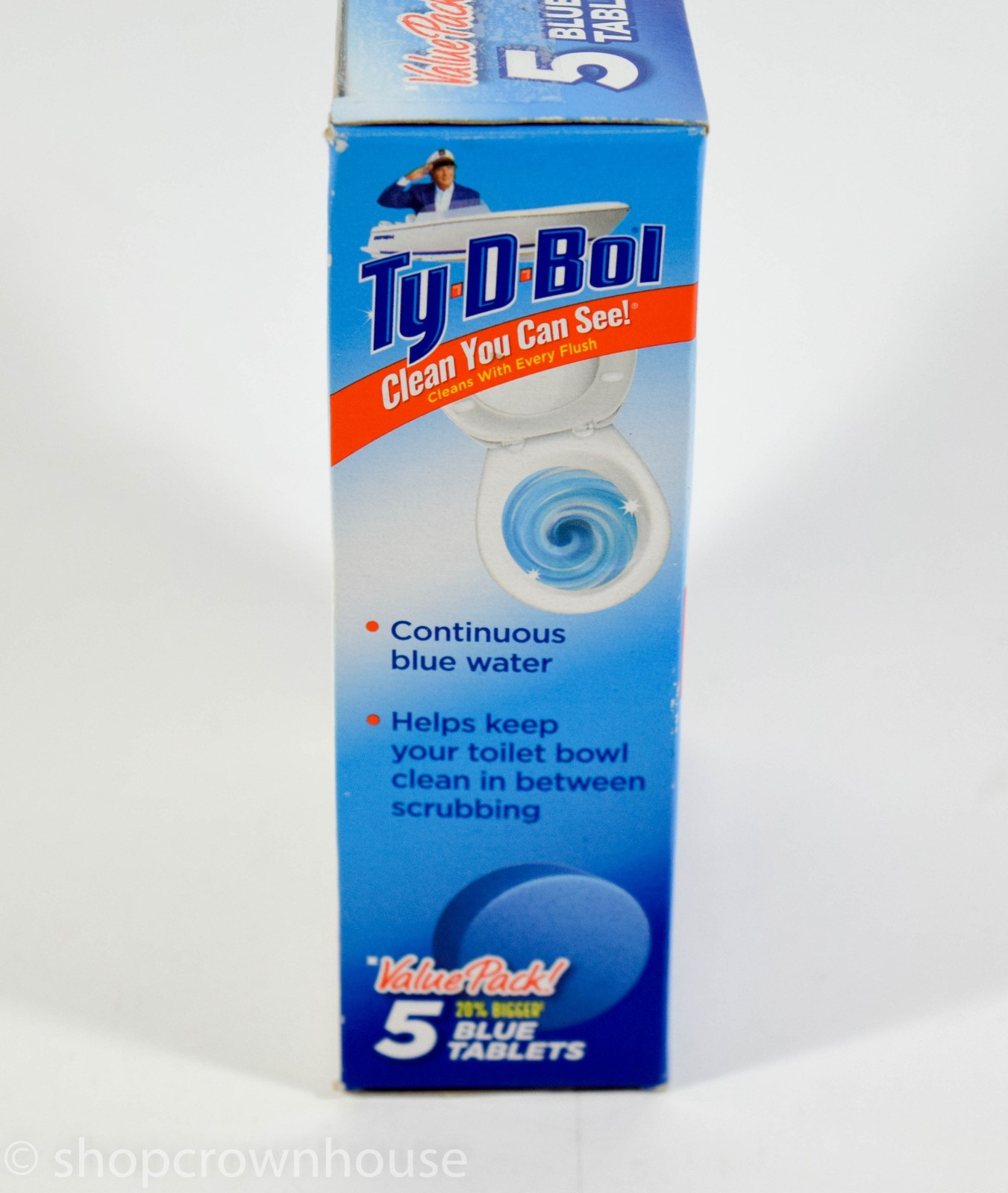 2 Ty D Bol BLUE Tablet Toilet Bowl Cleaner 5 Tablets Deodorizes 7oz Value Pack