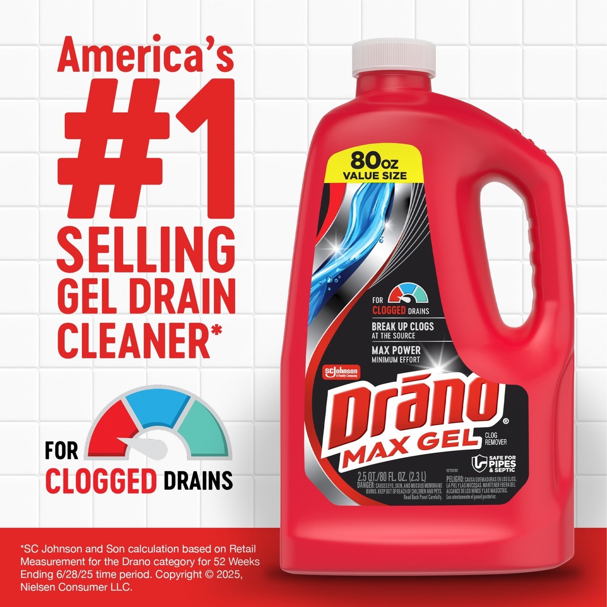 Drano Max Gel Drain Cleaner and Clog Remover