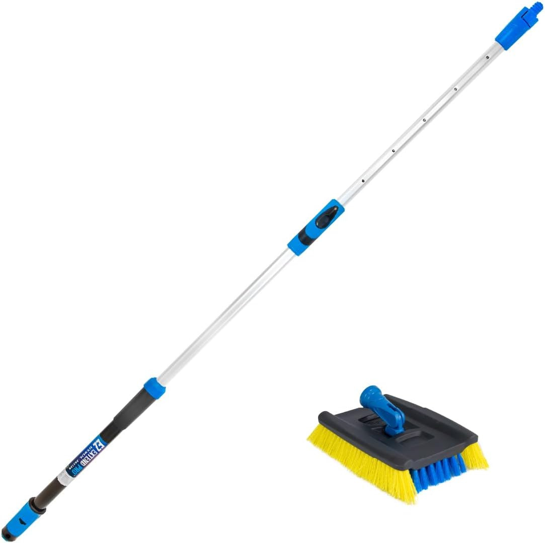 Professional Lock-On Wood & Composite Deck Brush with EZ Extend Pro Telescopic P