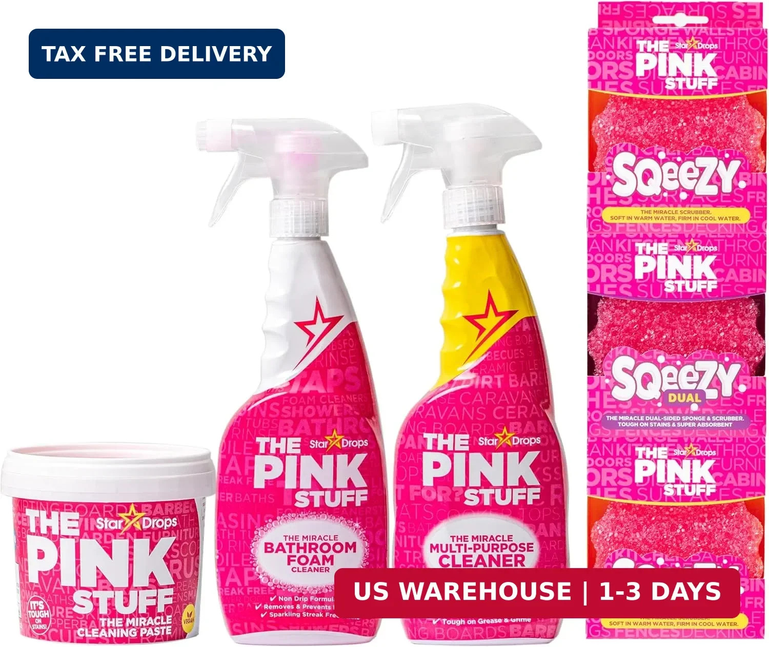 Stardrops – The Pink Stuff Ultimate Cleaning Pack – Miracle Cleaning Paste, Mult