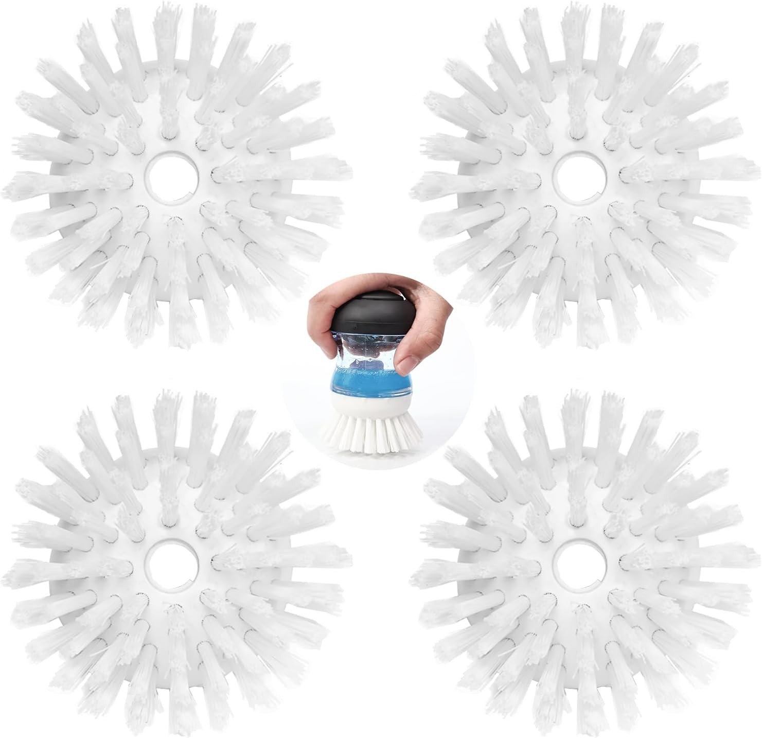 4 Pack Brush Refills for Dish Brush Refill B, Brush Head Replacement Dish
