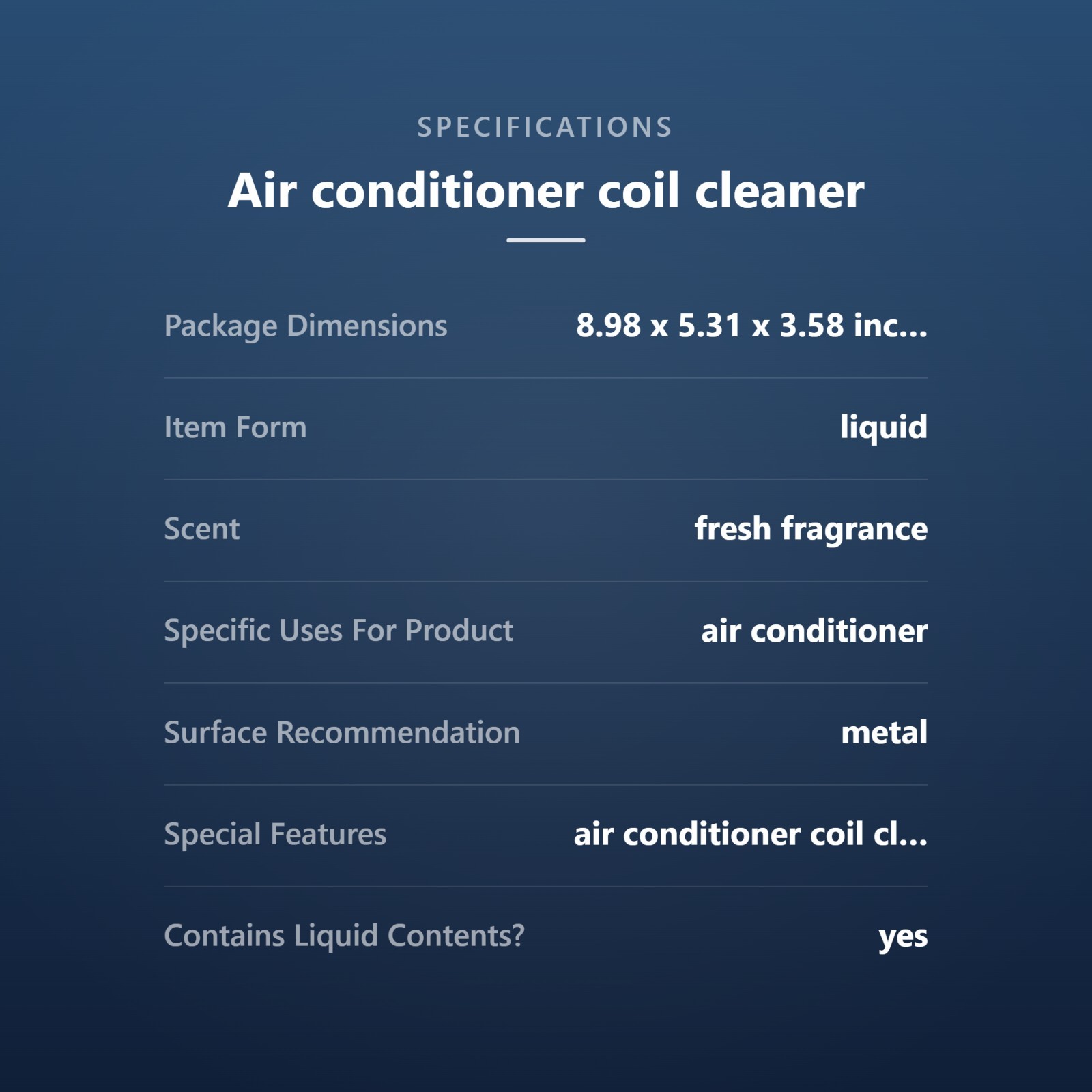 Air Conditioner Coil Cleaner, 17.6 Fl Oz, 2 Pack Foaming Coil Cleaner .