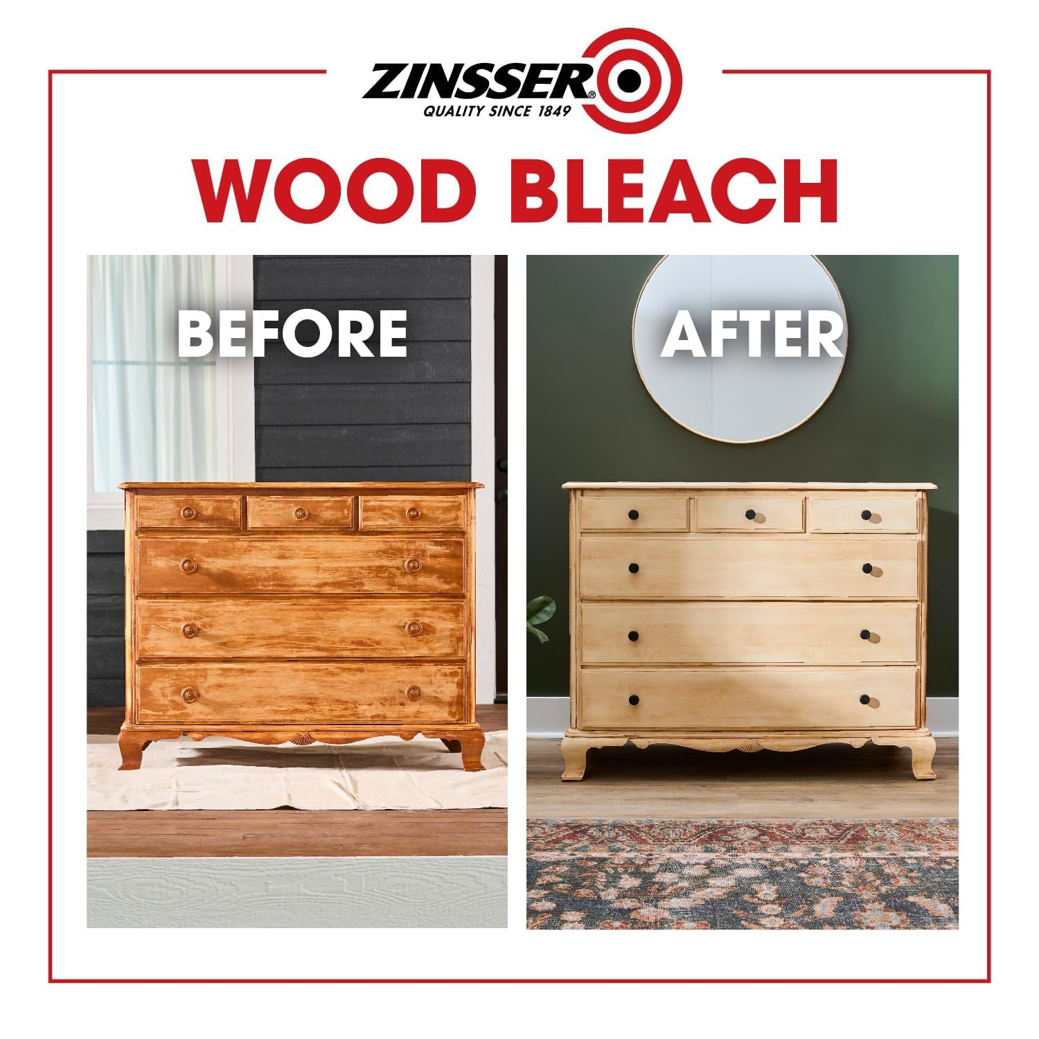 Wood Bleach Kit, 2-Step Brightening System, Interior Wood Surfaces