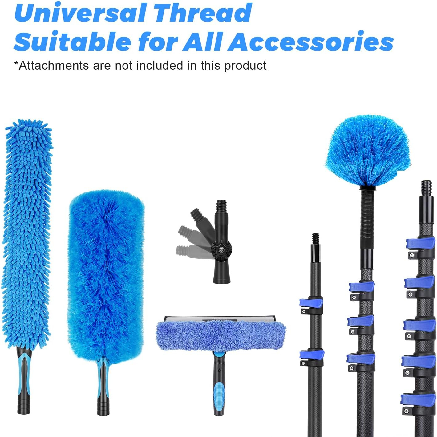 30 Foot High Ceiling Duster Kits with 4.7-24 FT Carbon Fiber Extension Pole