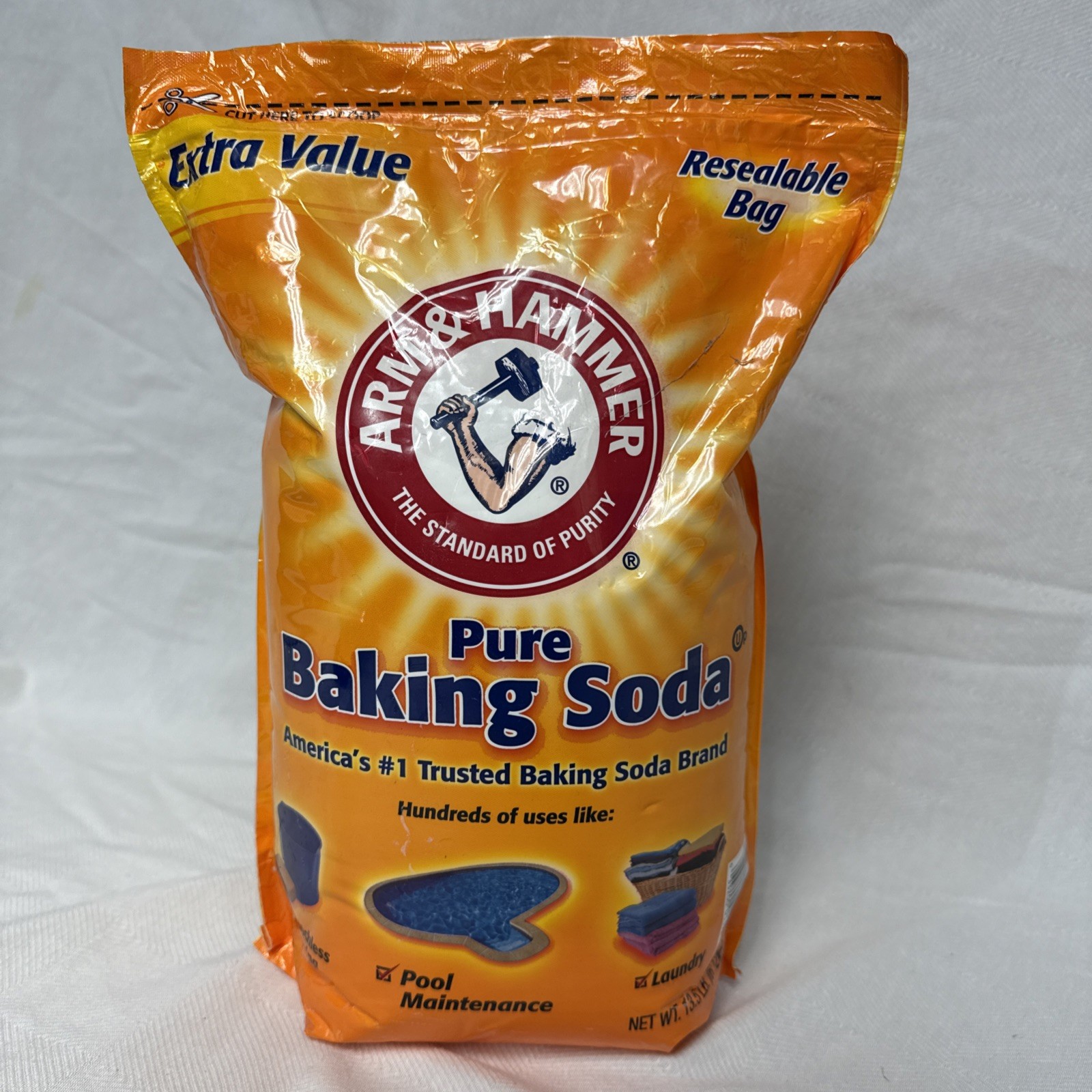 Arm & Hammer Pure Baking Soda 13.5 lb Resealable Bag – Baking | Cleaning | Pool