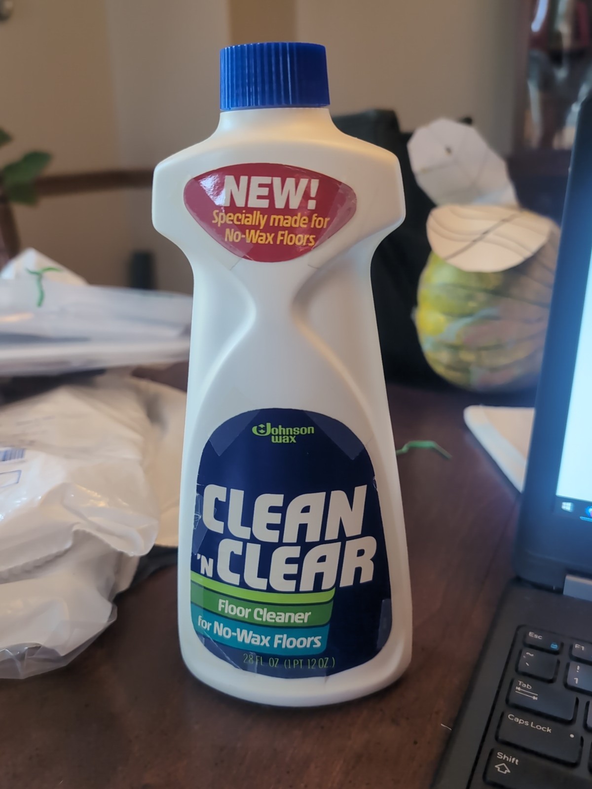 Vintage 1982 Clean n Clear Floor Cleaner, No Wax Floors, SC Johnson