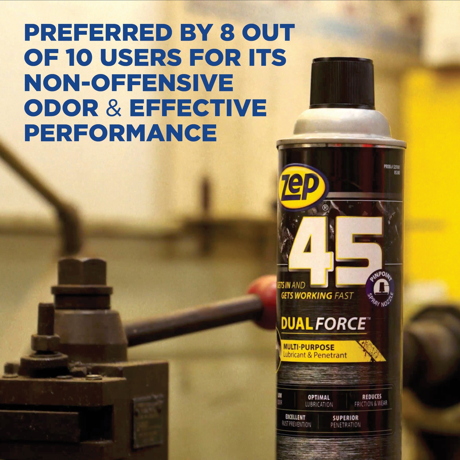 Zep 45 Dual Force Multi-Purpose Penetrant and Lubricant – 14 oz (Case of 12) –