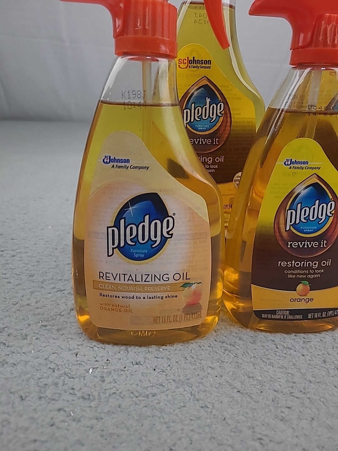 4x Orange Pledge Revive It Restoring Oil Spray 16 oz ea SC Johnson