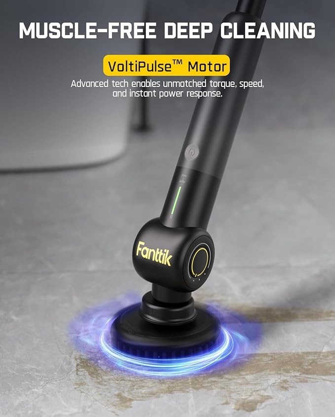 Fanttik Flip G9 Pro Electric Scrubber, VoltiPulse Motor, Dual-Speed Cleaner with