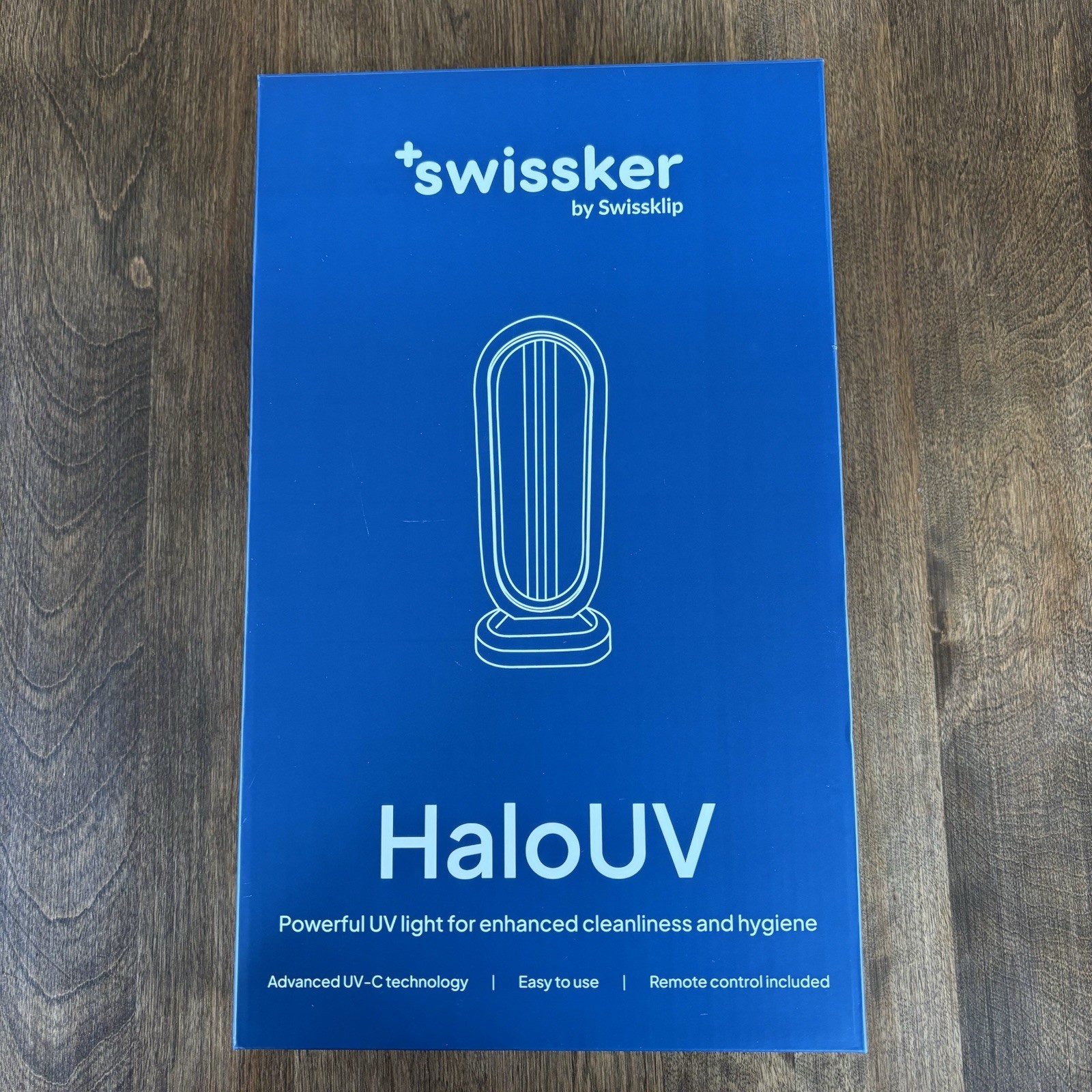 Swissker By Swissklip HaloUV UV-C Light Home Disinfection + Remote Open Box NEW