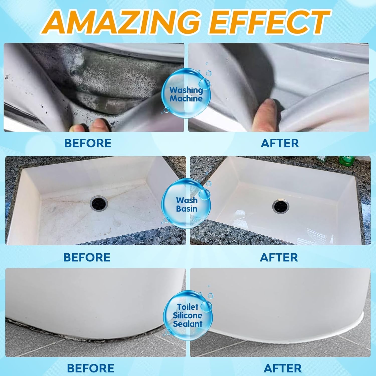 Mold Stain Remover Gel,Washing Machine Cleaner Front Load Washer Gasket Mold Rem