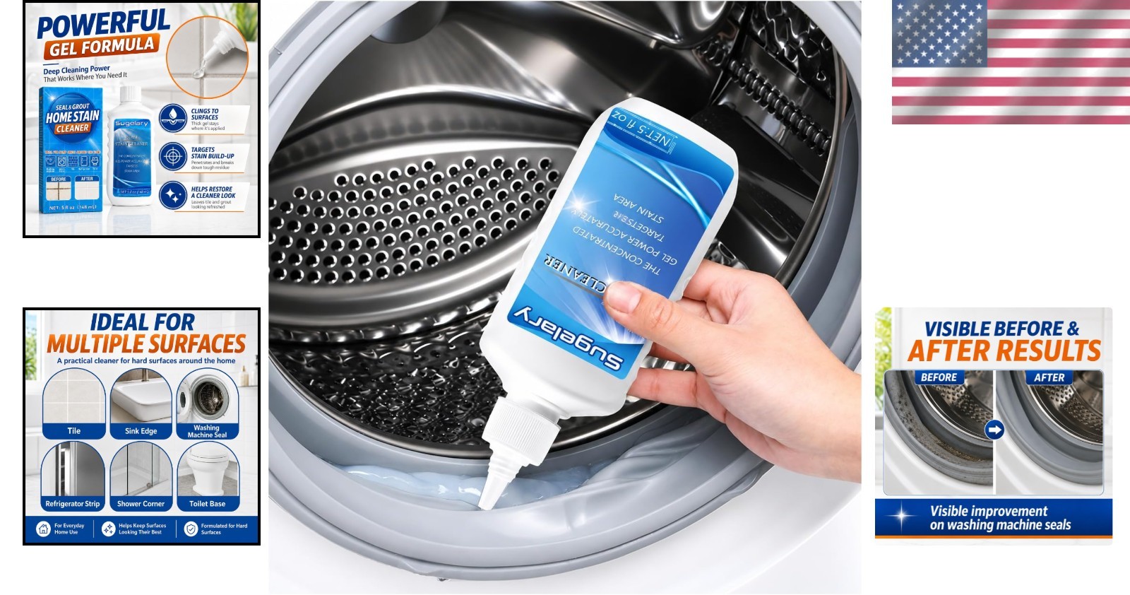Powerful Unscented Gel Cleaner – 5 Fl Oz for Mold & Stains in Your Home