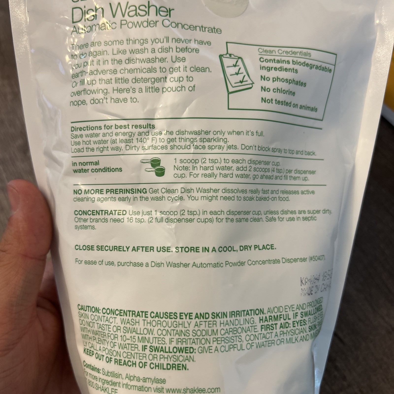 Shaklee Get Clean Dish Washer Automatic Powder Concentrate 2lb LOT OF 3