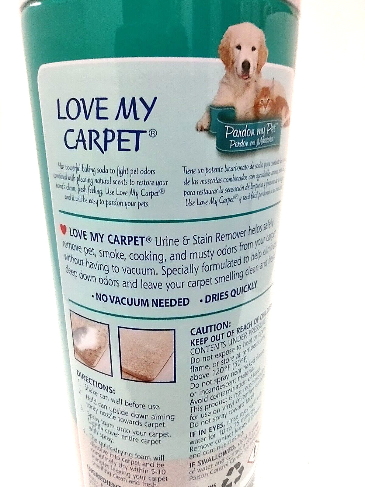 3x Love My Carpet Urine & Stain Remover Odor Eliminates PardonMyPet 12 oz Each