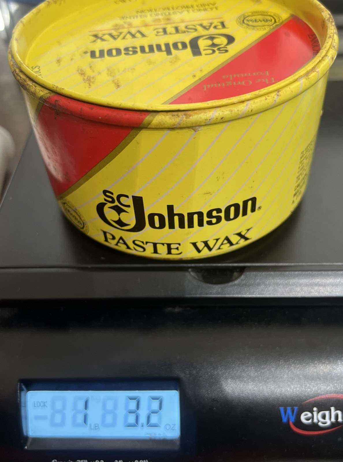 SC Johnson Paste Wax Original Formula Container 1 Lb 99% Full – DISCONTIUNED