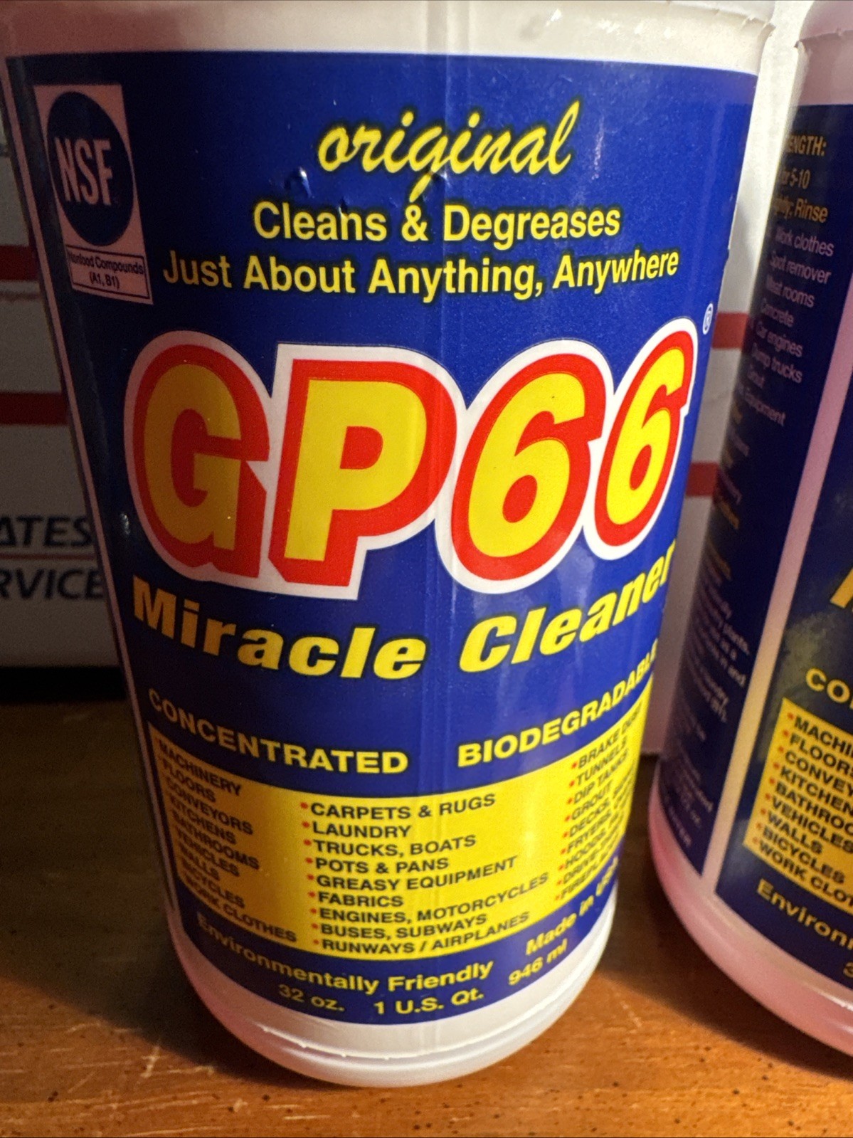 2 GP66 Concentrated All Purpose Miracle Spray Cleaner 32 oz Bottle Biodegradable