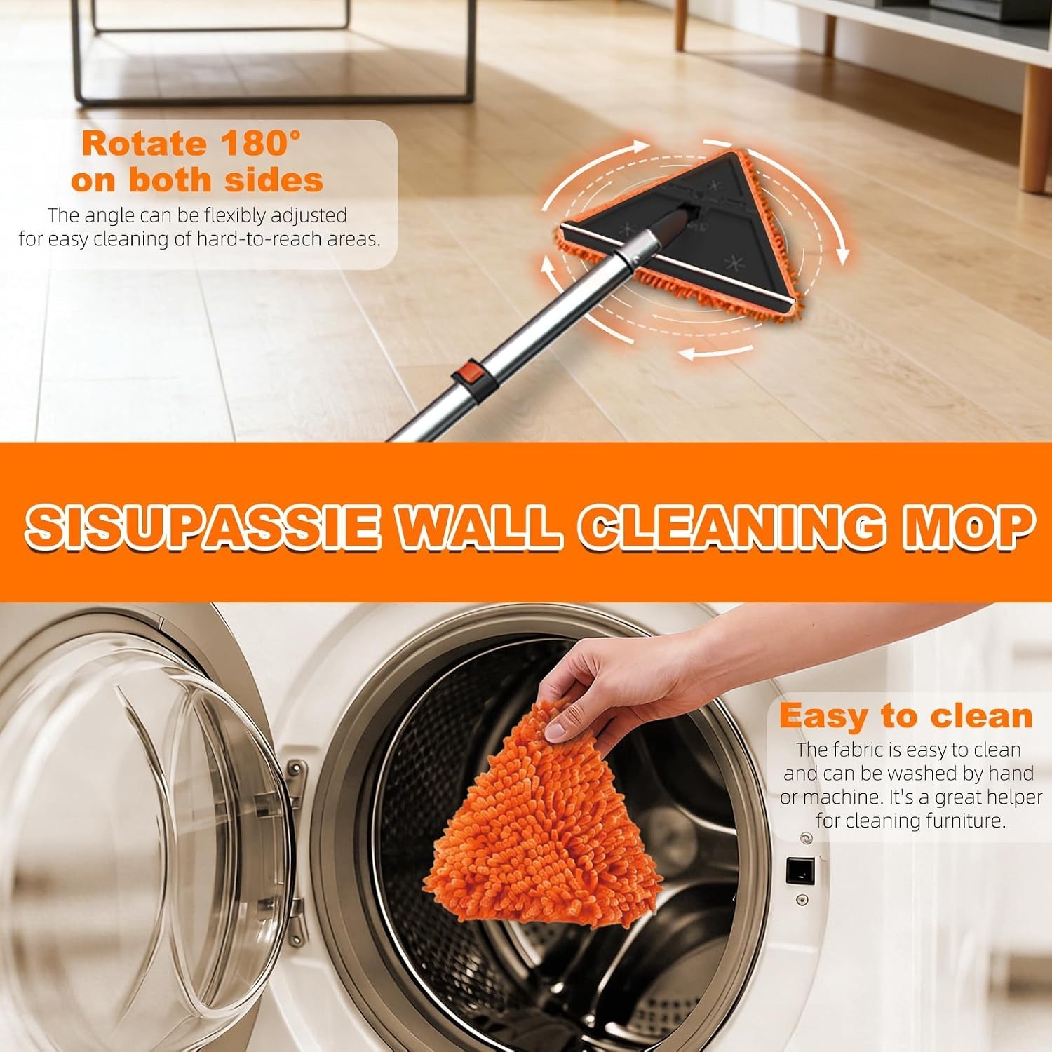 26FT Reach Duster Cleaner Kit, Dusters for Cleaning with Extension Pole, Baseboa