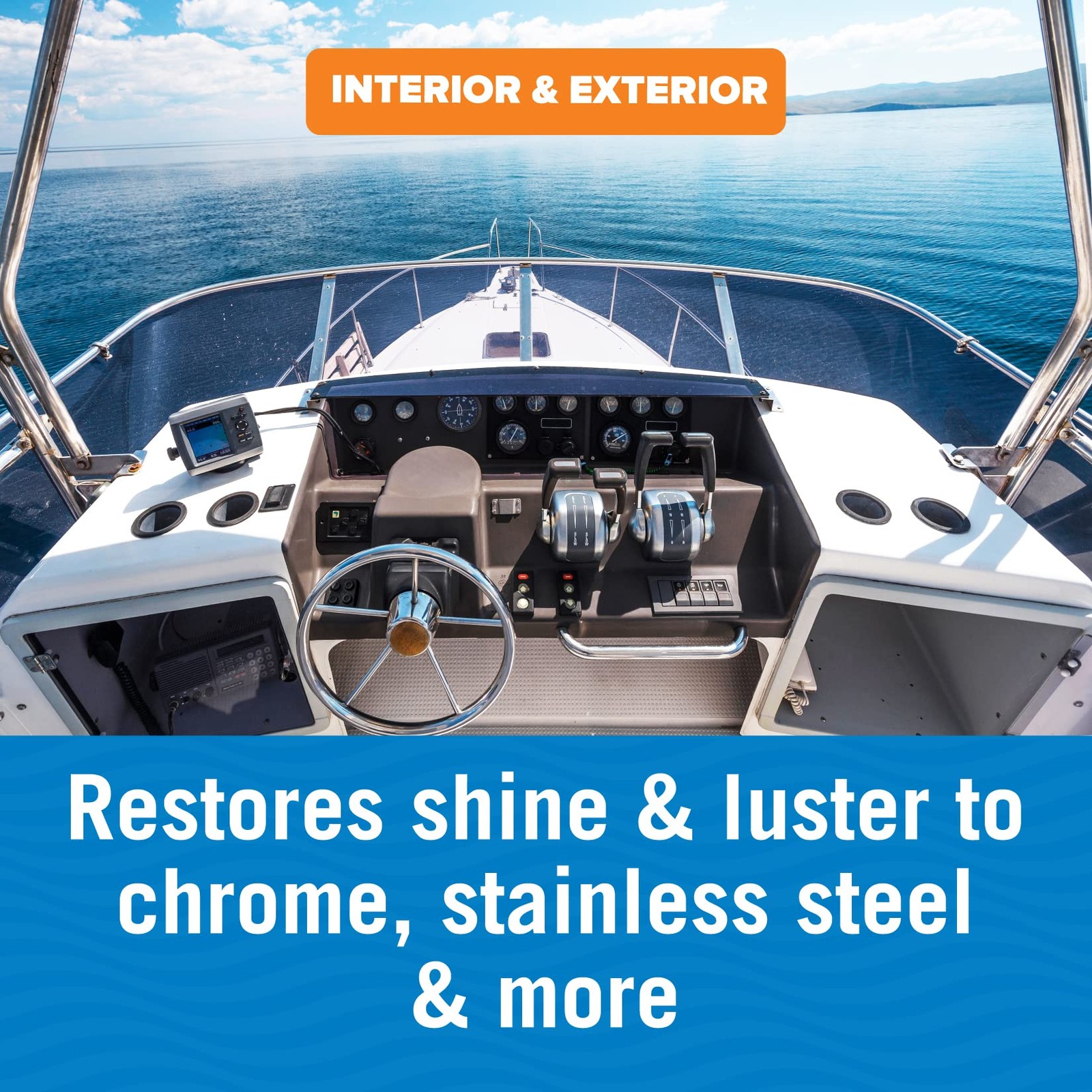 Metal Polish Cleaner and Chrome Marine Grade for Boats Cars Aluminum Stainles…