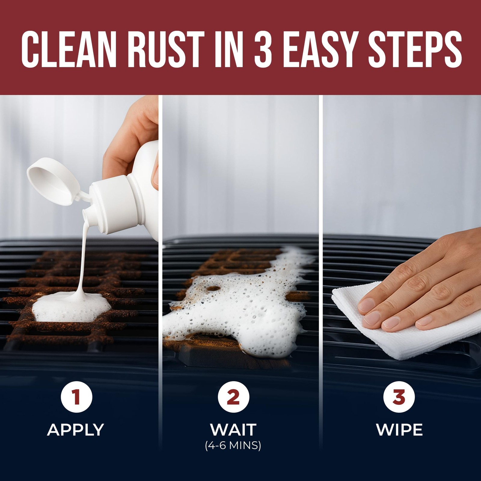 Stainless Steel Rust Stain & Cleaner, NSF Approved Safe for Food Areas. Non-S…