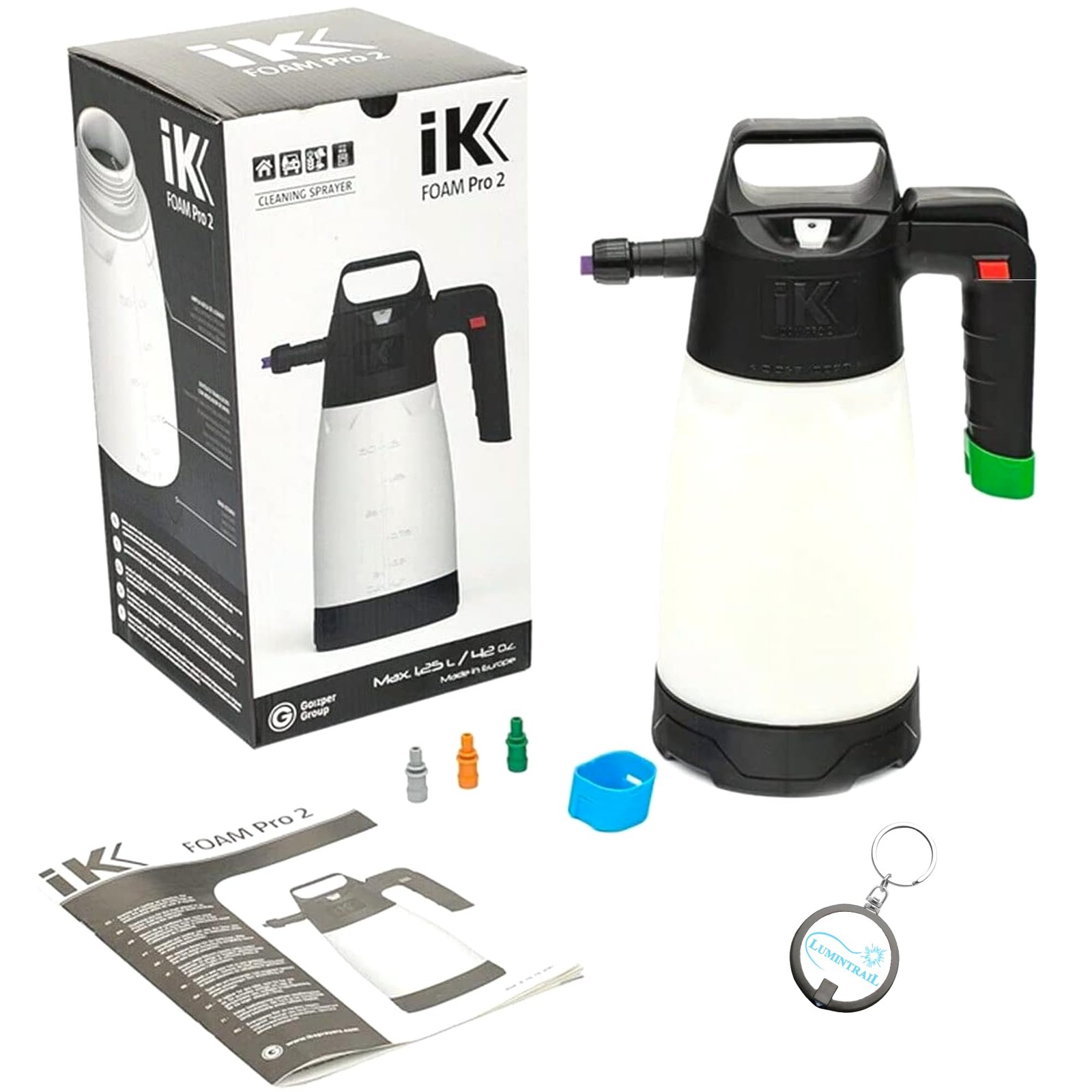 iK Foam PRO 2 Pump Sprayer, Professional Spray Bottle for Automotive Cleaning…