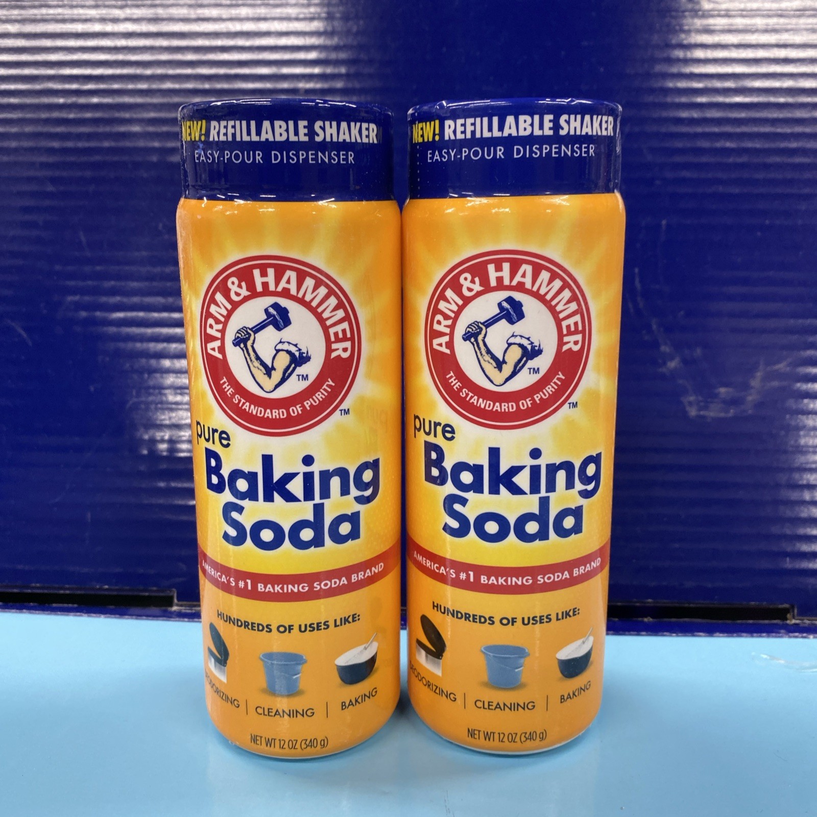 2X Arm & Hammer Pure Baking Soda 12 Oz -Refillable Shaker