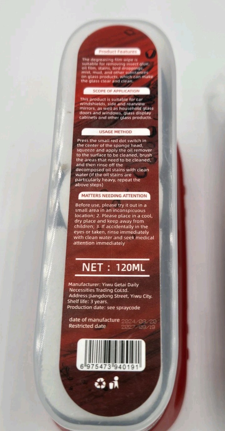 Lot of 2 Automotive Oil Film Cleaning Brush for Glass and other Surfaces