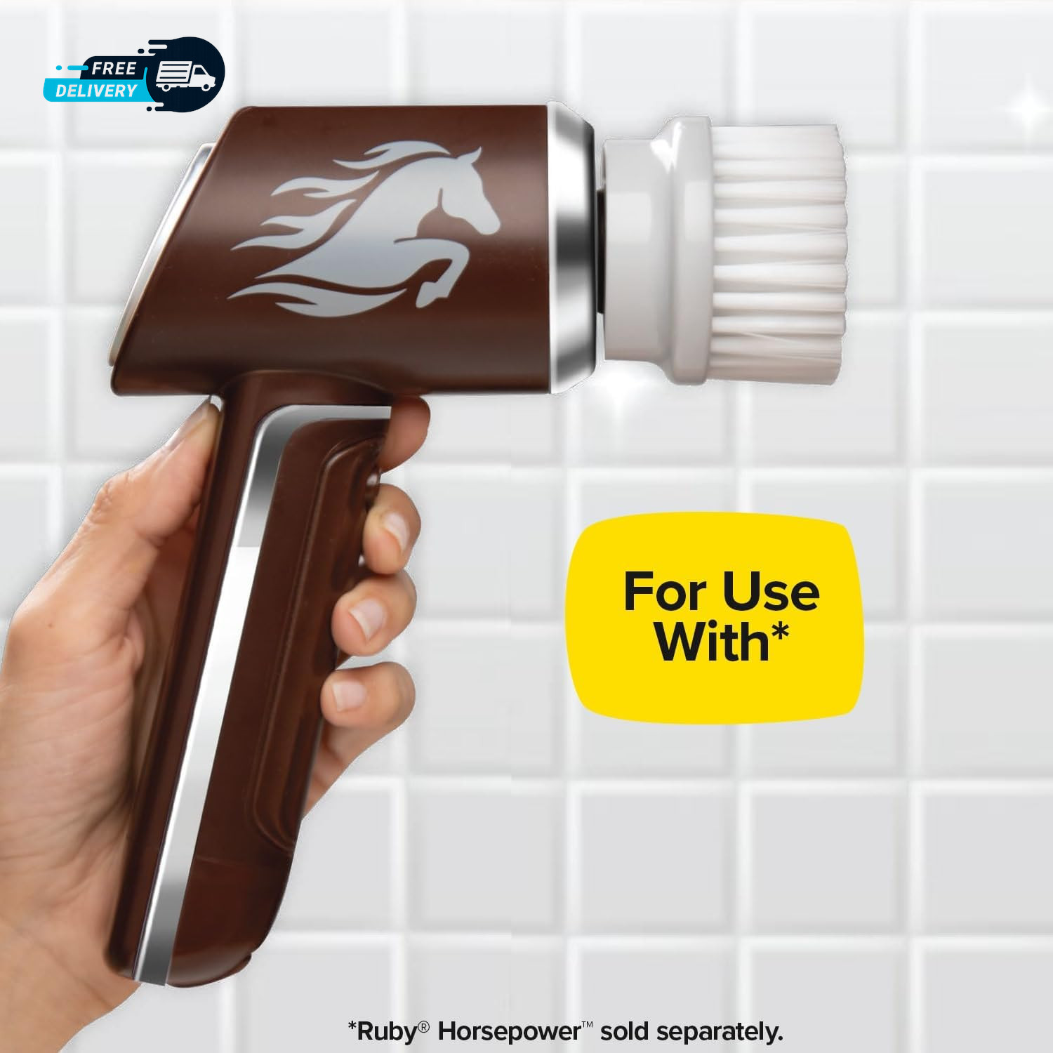 Horsepower 5 Heavy-Duty Sponges for Cordless & Rechargeable Scrubber AS-SEEN