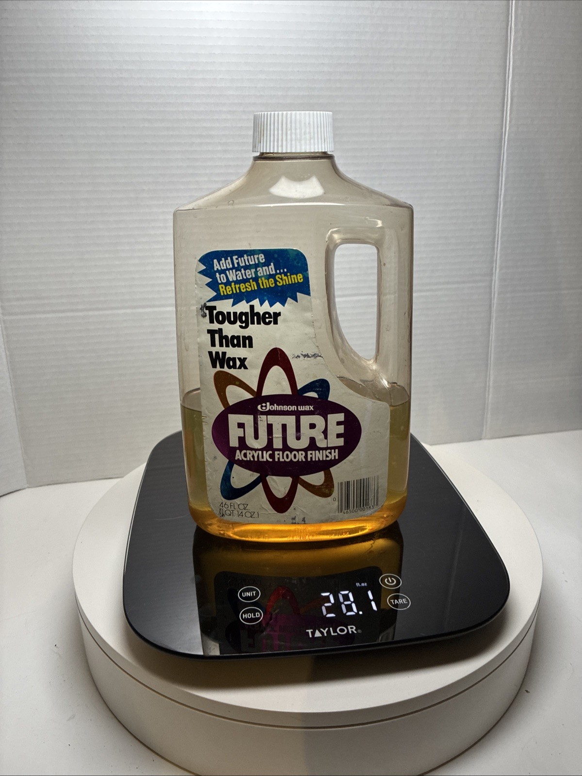 RARE Vintage Pledge FUTURE Premium Floor Finish 46 oz Johnson 50% Full