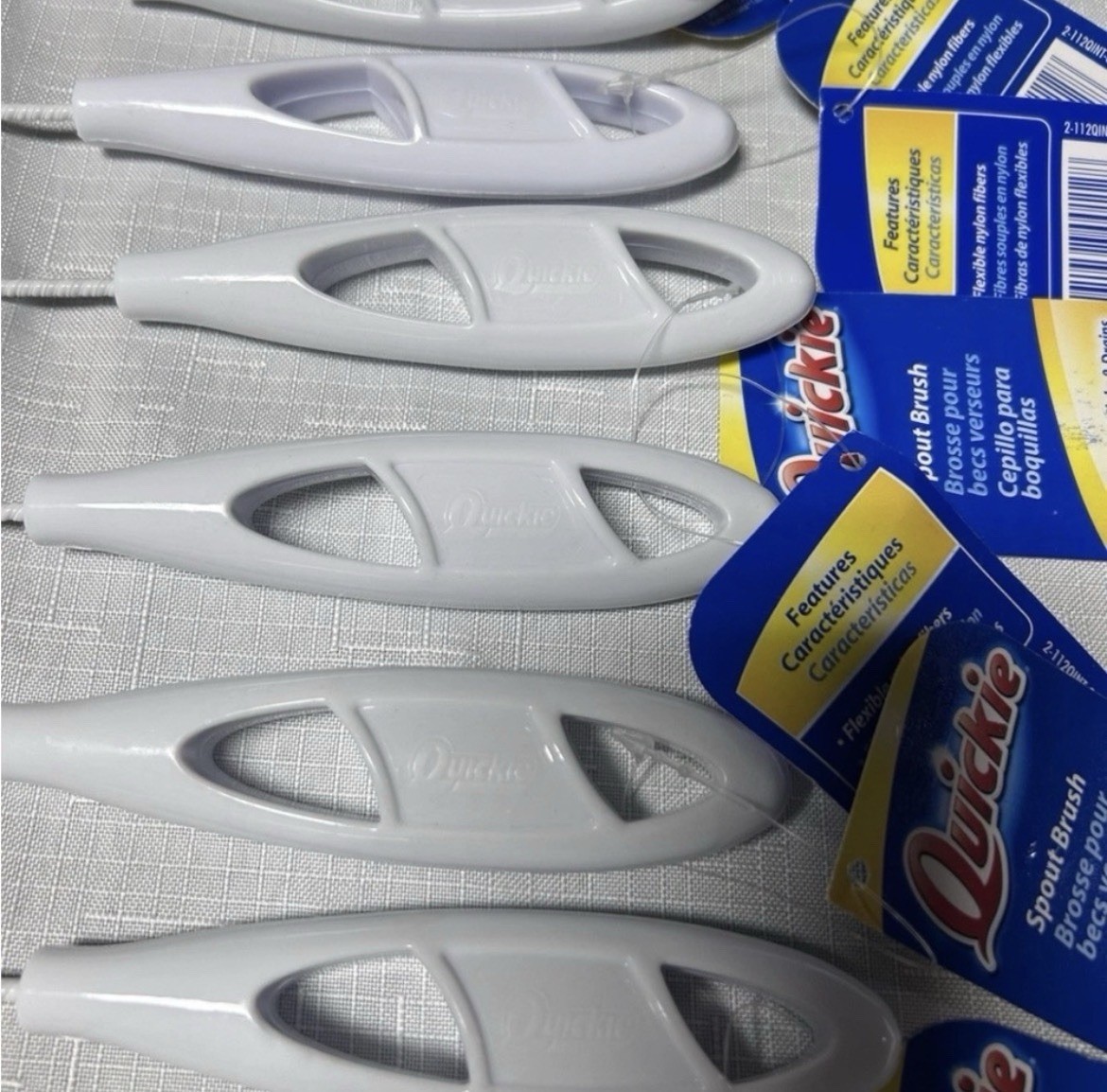 15 Count – Flexible Nylon Fibers QUICKIE Spout Brushes, Cleans Sinks & Drains