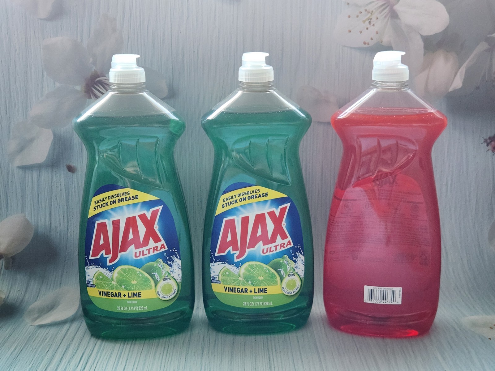 3× Ajax Ultra Dishwashing Liquid Dish Soap, Lime Scent, Grapefruit Scent, 28 oz