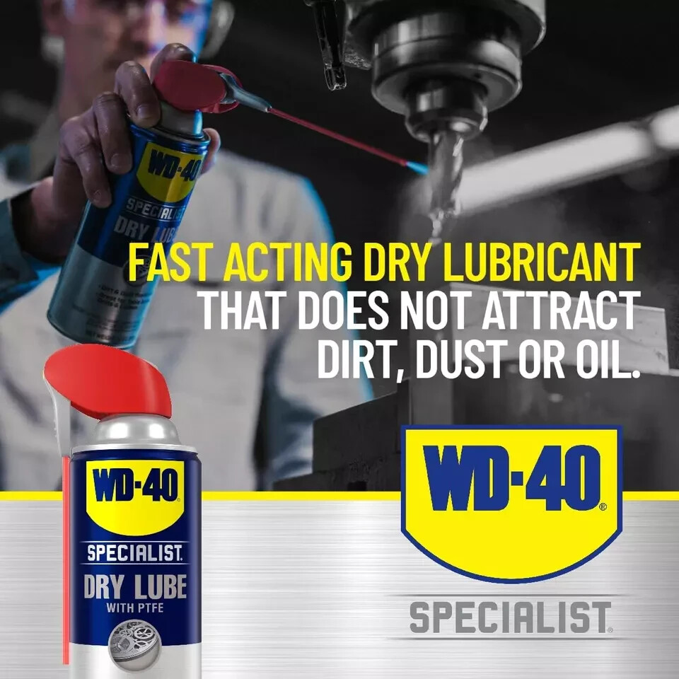 WD-40 Specialist Dry Lube with SMART STRAW SPRAYS 2 WAYS, 10 OZ