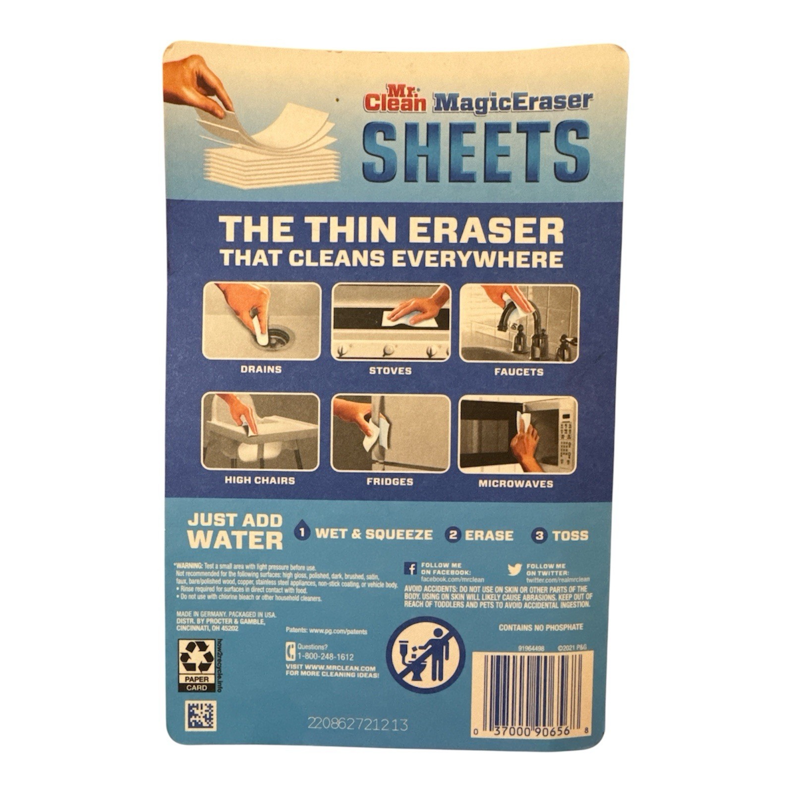 Mr Clean Magic Eraser Sheets 8 Dry Sheets 5.8 X 3.5 Inch New 🧽