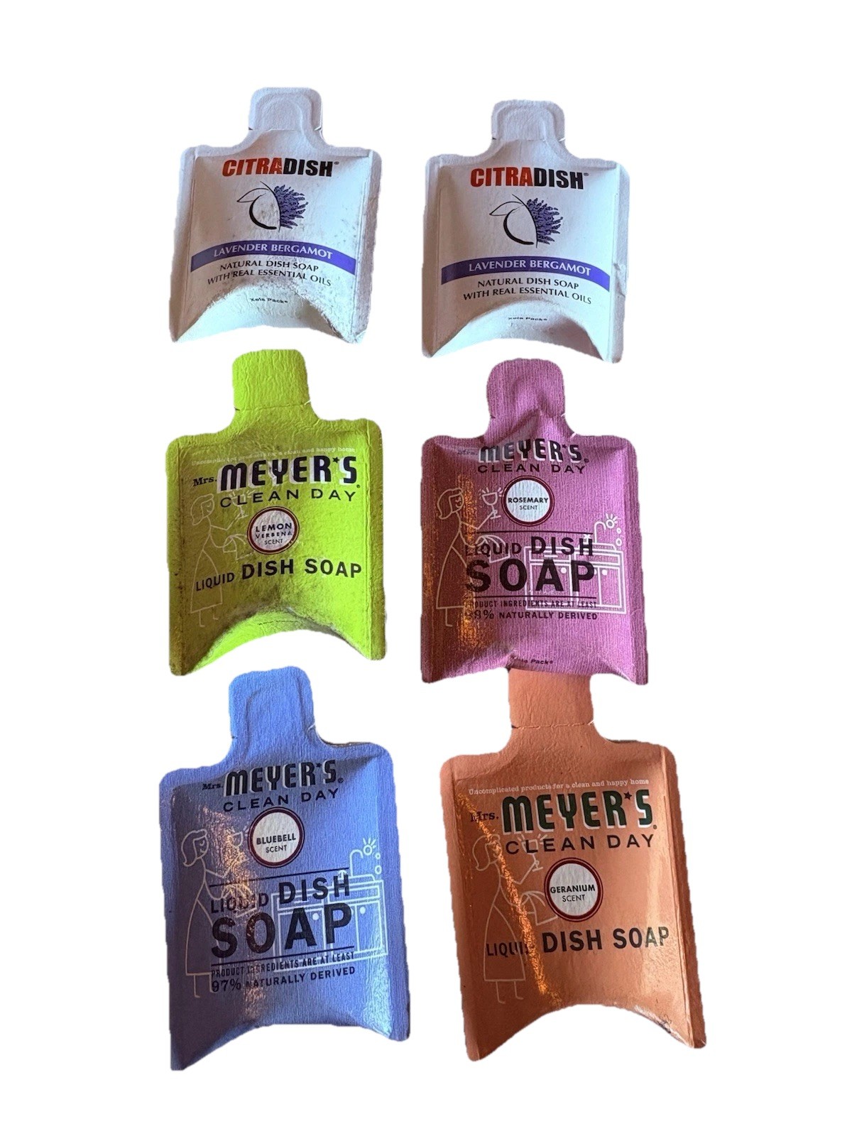 Meyers Clean Day Sample Soaps Lot of 4 & Citradish Dish Soap Lot of 2 Brand New