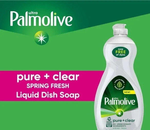 UltraPalmolive ( 4 PACK ) Liquid Dish Soap PURE + CLEAR Spring Fresh 9.7 oz Each
