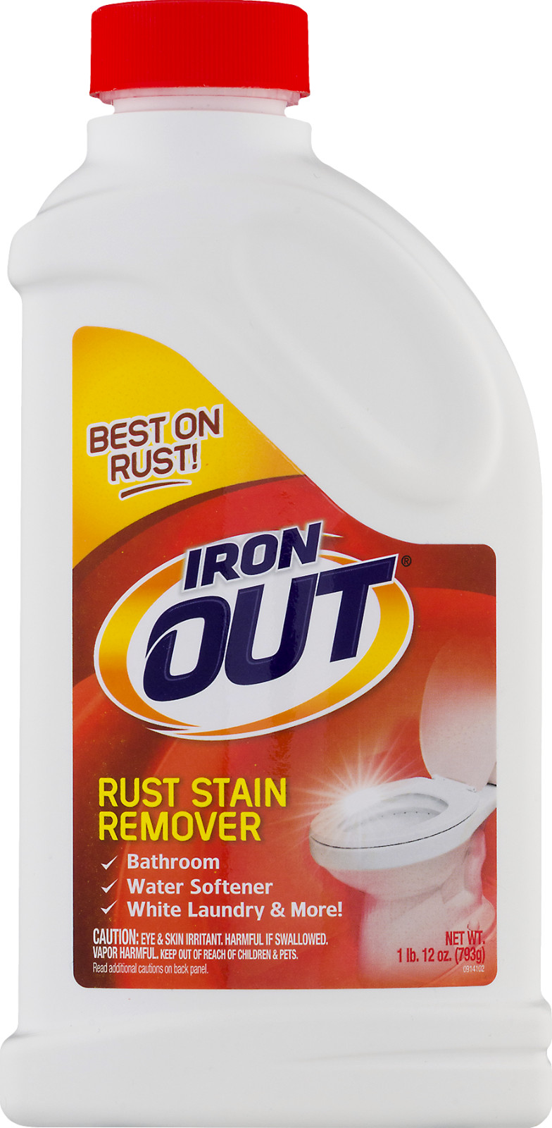Iron Out Bowl Rust Stain Remover Powder. 1 lb 12 oz. Easily Removes Rust Stains!