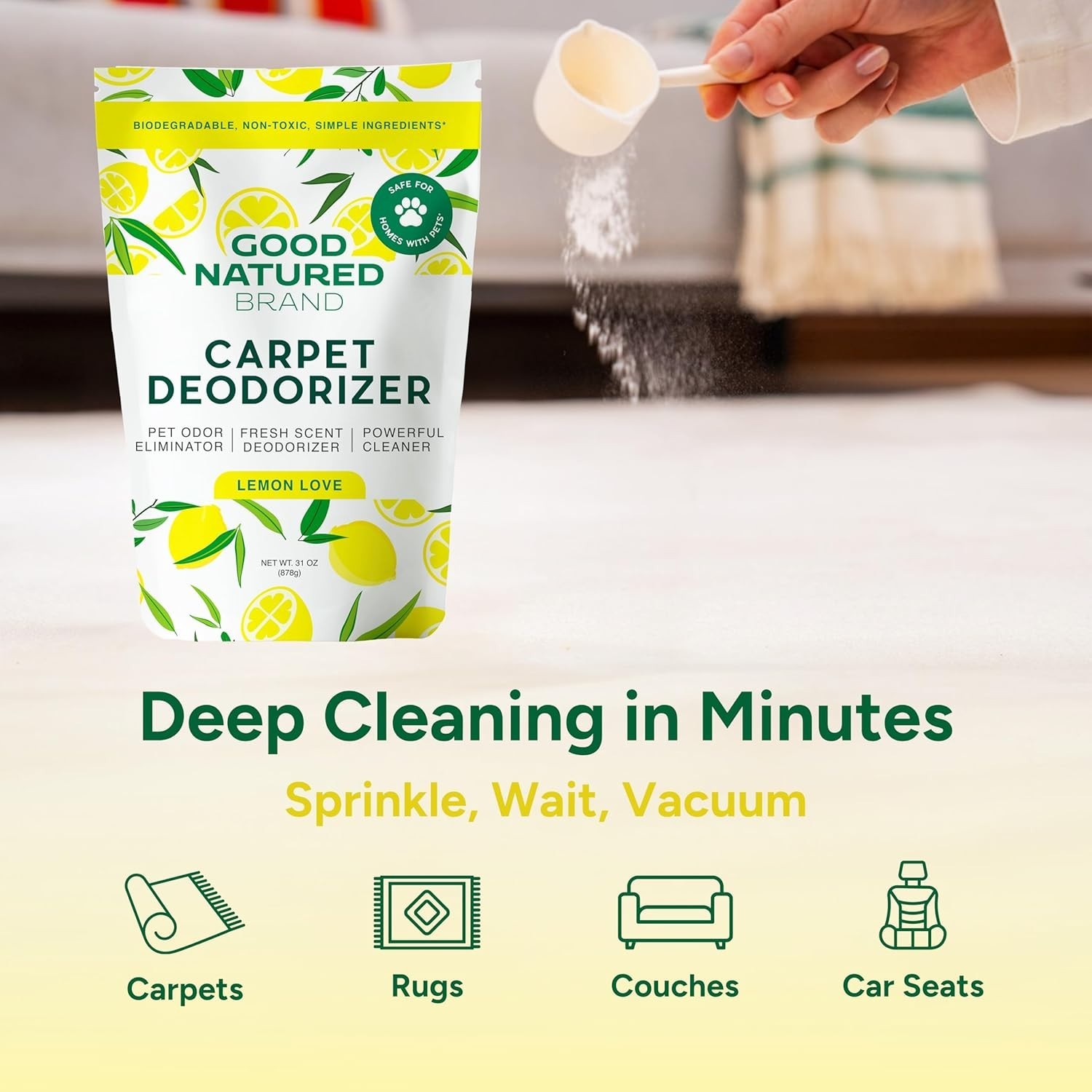 Brand | Carpet Deodorizer & Freshener Powder | 31 oz Pet Odor Eliminator for …