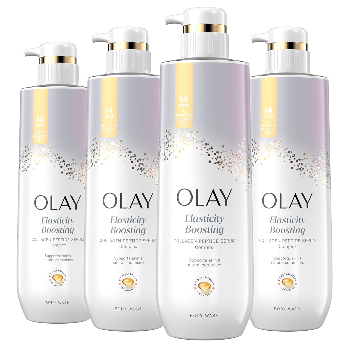 Olay Body Wash for Women, Elasticity Boosting, Collagen Peptide Serum Complex,