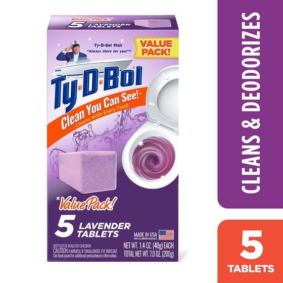 Bleach-Free Toilet Bowl Cleaner Tablets Unscented 1.4 oz 10 Pack