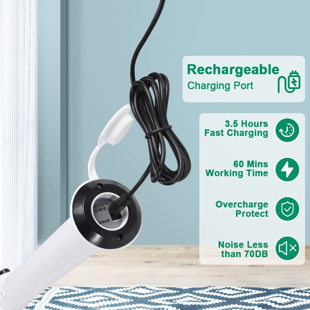 Electric Scrubtastic Rechargeable Cordless Spin Scrubber 3 Heads Cleaning Mop