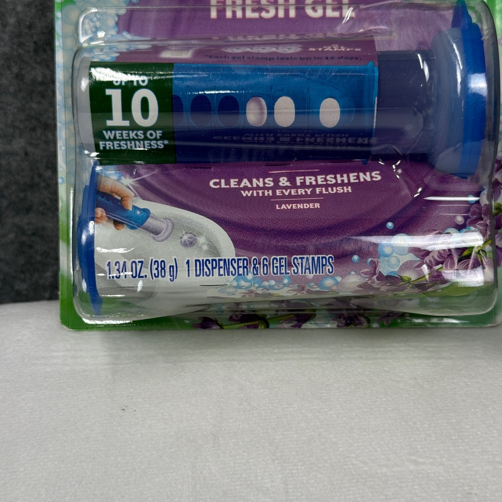 Scrubbing Bubbles Fresh Gel Toilet Cleaning Stamp Starter Pack Lavender