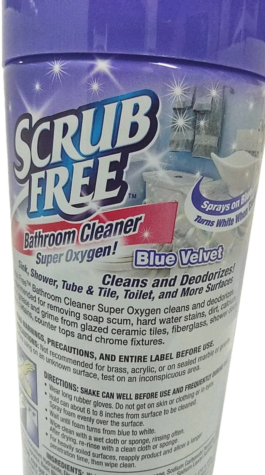 ( LOT 4 ) Scrub Free BATHROOM CLEANER w/ Super Oxygen 12 oz Each