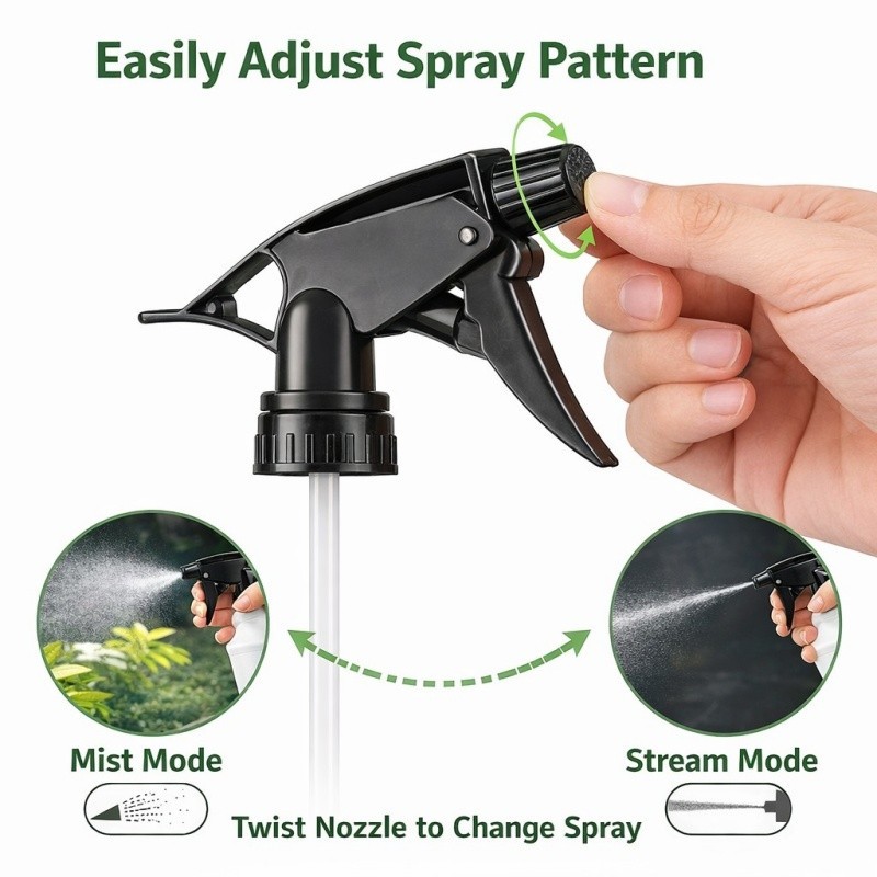 Trigger Sprayer Replacement Head Nozzle – Pack of 10 – 28/400 Fits 16 oz bottles